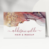 Paarse en goudmatige kunst Vloeibare Waterverf Ink Visitekaartje