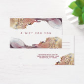 Paarse en goudmatige, vloeibaar-inktcadeau-Kaart Visitekaartje (Bureau)