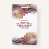 Paarse en goudmatige zoutoplossing voor vloeibare  badge (Achterkant)