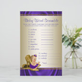 Paarse en goudmeisjes Baby shower Games (Staand voorkant)
