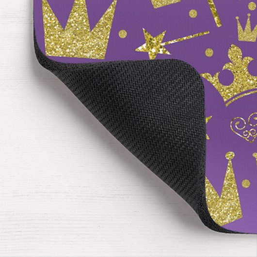 Paarse en goudmeisjes Princess Girls Fun Muismat (Hoek)