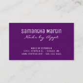 Paarse en goudolieramp met de luipaard visitekaartje (Achterkant)