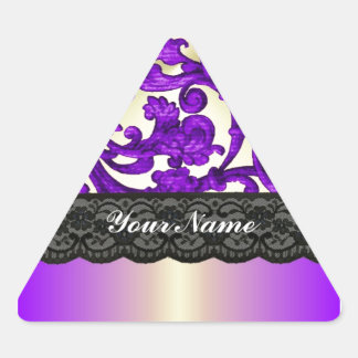 Paarse en goudpalmvodder sticker