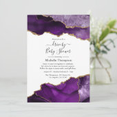 Paarse en goudparadepaardjes met een schoeisel kaart (Staand voorkant)