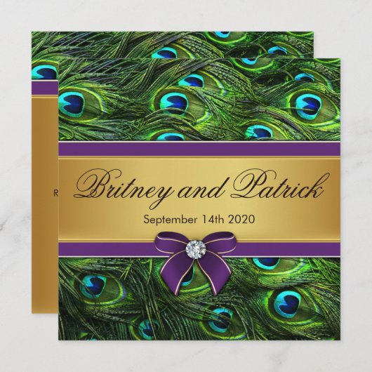 Paarse en goudpekkerwedstrijden kaart (Voorkant / Achterkant)