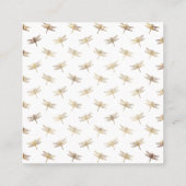 Paarse en goudpenseelstreken Doodle Square Busines Vierkante Visitekaartje (Achterkant)