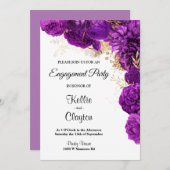 Paarse en goudplatenpartij kaart (Voorkant / Achterkant)