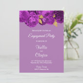 Paarse en goudplatenpartij kaart (Staand voorkant)