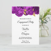 Paarse en goudplatenpartij kaart (Staand voorkant)