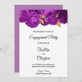 Paarse en goudplatenpartij kaart (Voorkant / Achterkant)