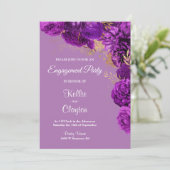 Paarse en goudplatenpartij kaart (Staand voorkant)