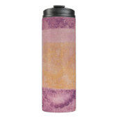 Paarse en goudpleinen Thermische trommel Thermosbeker (Voorkant)