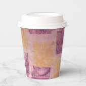 Paarse en goudpleisterkoppen voor patroonpapier papieren bekers (Voorkant)