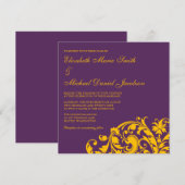 Paarse en goudpleisters kaart (Voorkant / Achterkant)