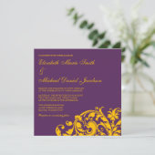 Paarse en goudpleisters kaart (Staand voorkant)