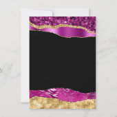 Paarse en goudscheuren zoete zestien bedankkaart (Achterkant)