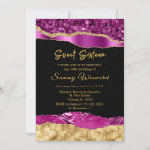 Paarse en goudscheuren zoete zestien kaart (Voorkant)