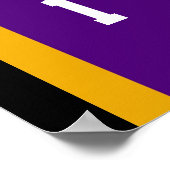 Paarse en goudschool Afstuderen - Muurkunst Poster (Hoek)