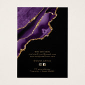 Paarse en goudsieraden visitekaartje (Achterkant)