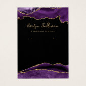 Paarse en goudsieraden visitekaartje (Voorkant)