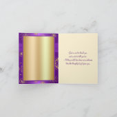 Paarse en goudsneeuwvlokken Hartelijk dank Bedankkaart (Binnen)