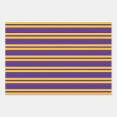 Paarse en goudstaven inpakpapier vel (Voorkant 2)