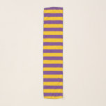 Paarse en goudstaven sjaal<br><div class="desc">Abstracte digitale kunst van paarse en goudstrepen</div>