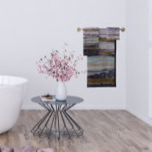 Paarse en goudstrips Modern Bad Handdoek