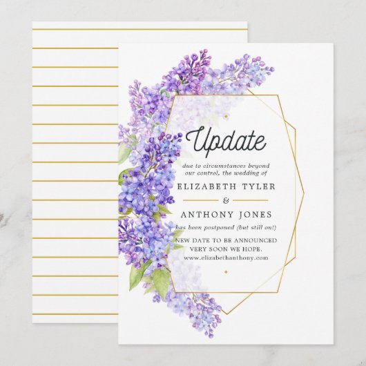 Paarse en goudtandwielweddenschappen kaart (Voorkant / Achterkant)