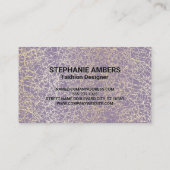 Paarse en goudtextuur | Modern Visitekaartje (Achterkant)