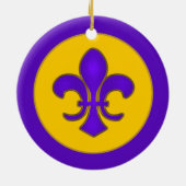 Paarse en goudvleur de Lis Ornament (Achterkant)