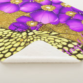 Paarse en goudvlinder Persoonlijke naam Sherpa Deken (3/4)