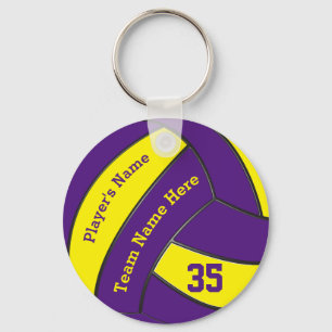 Paarse en goudvolleybalSleutelhangers, GEPERSONALI Sleutelhanger