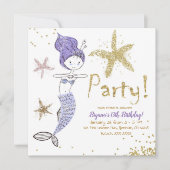 Paarse en goudzangerpartij kaart (Voorkant)