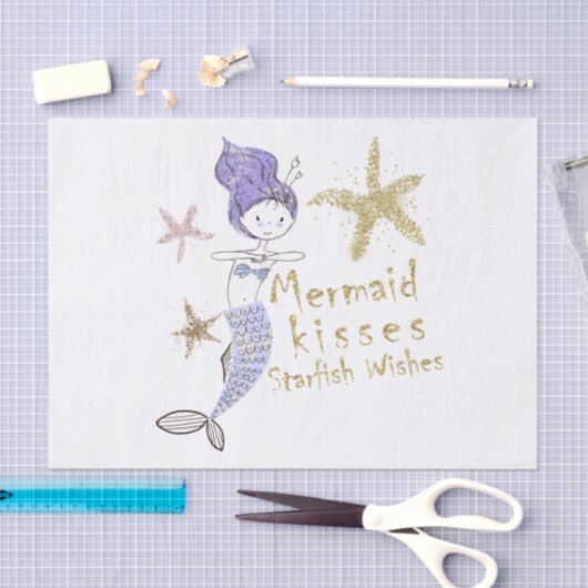 Paarse en goudzangerpartij tissuepapier (Craft)