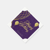 Paarse en goudzige krant Napkin Servet (Hoek)