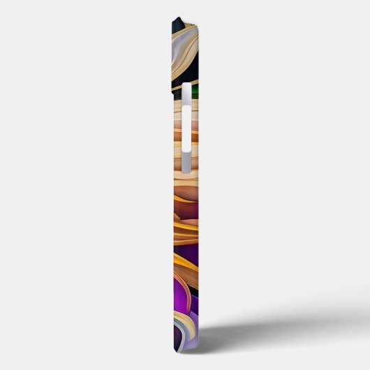 Paarse en goudzonnebloem Case-Mate iPhone case (Achterkant / Links)