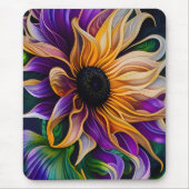 Paarse en goudzonnebloem muismat (Voorkant)