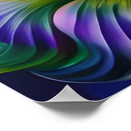 Paarse en goudzonnebloemen poster (Hoek)