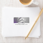 Paarse en Grijze Bloemen Hoogtepunten Retouradres Etiket (Insitu)