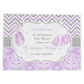 Paarse en Grijze Chevron Ballerina Bedankt Groot Cadeauzakje (Achterkant)