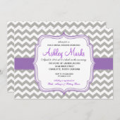 Paarse en grijze Chevron Kaart (Voorkant / Achterkant)