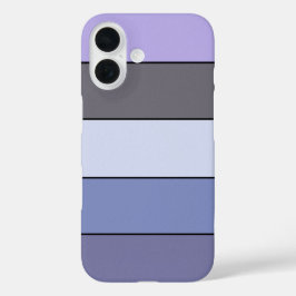 Paarse en grijze kleurstrepen op Waterverf papier iPhone 16 Hoesje