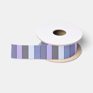 Paarse en grijze kleurstrepen op Waterverf papier Satijnen Lint