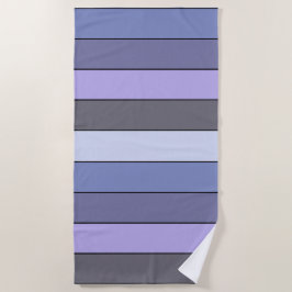 Paarse en grijze kleurstrepen op Waterverf papier Strandlaken