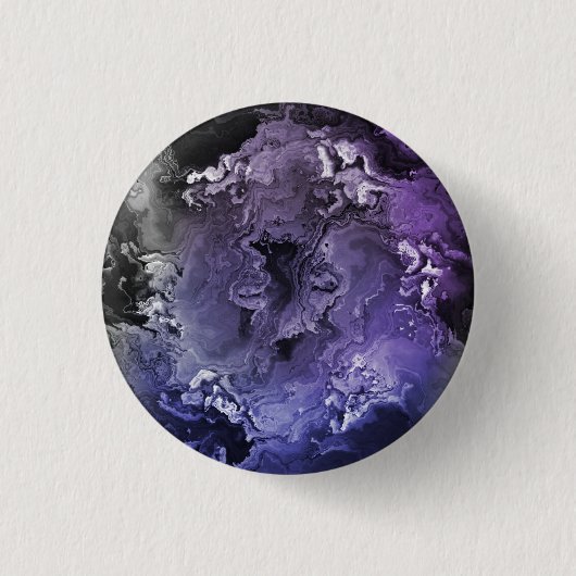Paarse en grijze marmeragate ronde button 3,2 cm (Voorkant)