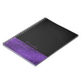 Paarse en grijze moderne Glam-sequins Notitieboek (Linkerzijde)