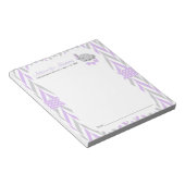 Paarse en grijze olifant | Baby shower - Advies 2 Notitieblok (Schuin)