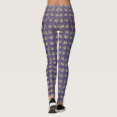 Paarse en grijze pols leggings (Achterkant)