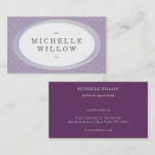 Paarse en grijze sterren Naam Lijst Visitekaartje (Voorkant / Achterkant)
